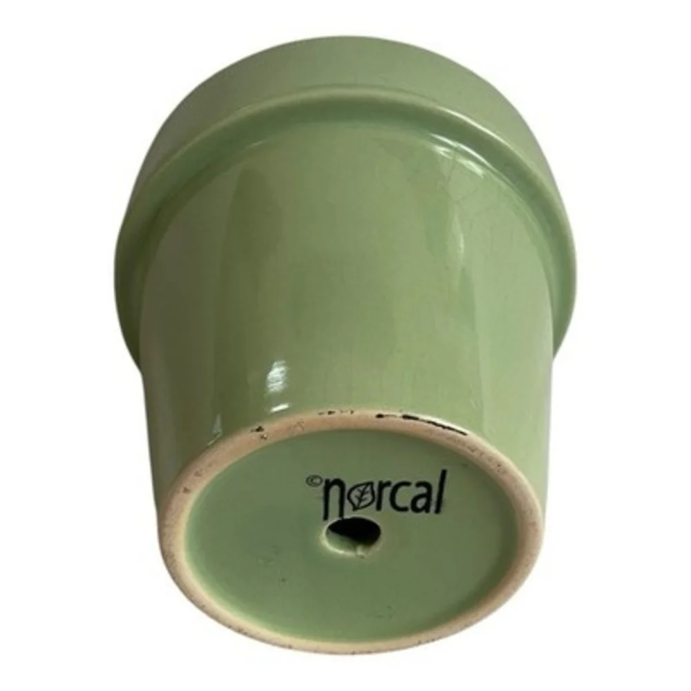 Norcal Sage Green Glazed Ceramic Flower Pot Planter 5.5